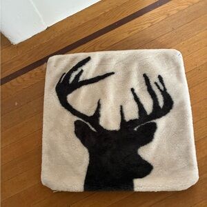 Pottery barn pillow case cover faux fur deer